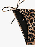 Yanları İpli Leopar Desenli Bikini Altı