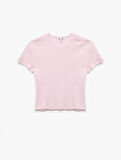 Crop Bisiklet Yaka Kısa Kollu Slim Fit Basic Kadın Tişört
