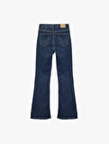 Yüksek Bel Dar Kesim İspanyol Paça Jean Pantolon - Flare Jeans