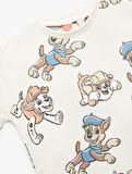 Paw Patrol Baskılı Lisanslı Kısa Kollu Bisiklet Yaka Pamuklu Tişört