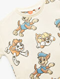 Paw Patrol Baskılı Lisanslı Kısa Kollu Bisiklet Yaka Pamuklu Tişört