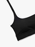 Kare Yaka Slim Fit Askılı Sporcu Sütyeni