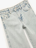 Pamuklu Cepli Geniş Paça Denim Pantolon