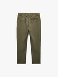 Beli Bağcıklı Düğmeli Pike Kumaş Cep Detaylı Duble Paça Slim Fit Pantolon