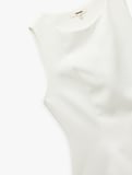 Bisiklet Yaka Basic Kolsuz Peplum Bluz