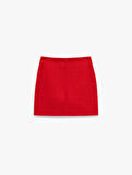 Slim Fit A Kesim Tüvit Mini Etek