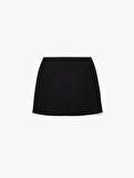 Slim Fit A Kesim Tüvit Mini Etek