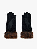 Suni Kürk Detaylı Eldiven