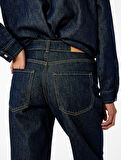 Normal Bel Düz Paça Jean Pantolon - Longer Straight Fit Jeans