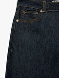 Normal Bel Düz Paça Jean Pantolon - Longer Straight Fit Jeans