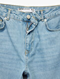 Normal Bel Düz Paça Jean Pantolon - Longer Straight Fit Jeans