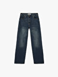 Normal Bel Düz Paça Jean Pantolon - Longer Straight Fit Jeans