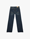 Normal Bel Düz Paça Jean Pantolon - Longer Straight Fit Jeans