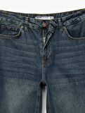 Normal Bel Düz Paça Jean Pantolon - Longer Straight Fit Jeans