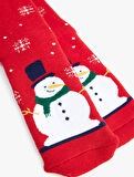 Yılbaşı Temalı Pamuklu Soket Havlu Çorap