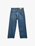 Pamuklu Düz Paça Cepli Jean Pantolon - Straight Jeans