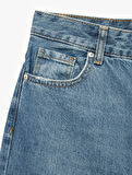 Pamuklu Düz Paça Cepli Jean Pantolon - Straight Jeans