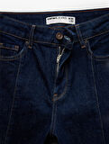 Normal Bel İspanyol Paça Denim Pantolon - Flare Jeans