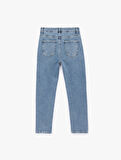 Pamuklu Dar Kesim Normal Bel Jean Pantolon - Slim Straight Fit Jean