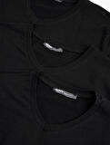 Slim Fit Kısa Kollu Pamuklu Basic V Yaka 3'lü Tişört Seti