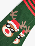 Pamuklu Yılbaşı Temalı Soket Çorap