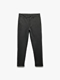 Cep Detaylı Düğmeli Slim Fit Kumaş Pantolon