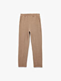 Slim Fit Nervürlü Yan Cepli Eşofman Pantolon