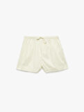 Beli Lastikli Bağlamalı Pamuklu Mini Şort