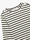 Uzun Kollu Bisiklet Yaka Çizgili Tişört