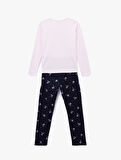 Pamuklu Bisiklet Yaka Uzun Kollu Pijama Takımı