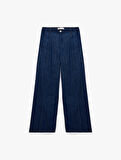 Pamuklu Yüksek Bel Geniş Paça Denim Pantolon - Bianca Wide Leg Jeans