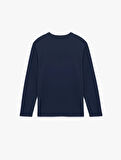 Pamuklu Bisiklet Yaka Basic Slim Fit Uzun Kollu Tişört