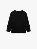 Uzun Kollu Bisiklet Yaka Basic Sweatshirt