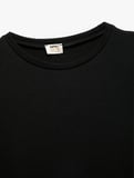 Uzun Kollu Bisiklet Yaka Basic Sweatshirt