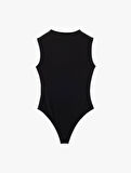 Slim Fit Kolsuz Bisiklet Yaka Bodysuit