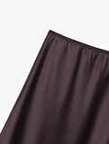 Standart Bel Regular Fit Saten Midi Etek