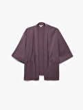 Modal Kumaş Cepli 3/4 Geniş Kollu Kimono