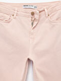 Kesik Paça Basic Denim Pantolon