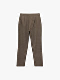 Regular Fit Normal Bel Ekose Cigarette Pantolon