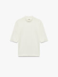 Slim Fit Pamuklu 3/4 Kol Dik Yaka Tişört