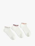 Pamuklu Çizgili 3'lü Patik Çorap Seti