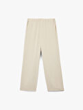 Aerobin Kumaş Straight Fit Düz Bol Paça Pantolon