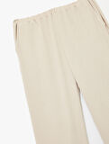 Aerobin Kumaş Straight Fit Düz Bol Paça Pantolon