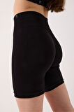 Amara Spor Şort Yüksek Bel Esnek Şekillendirici ve Toparlayıcı Seamless Tayt Kısa Şort