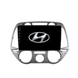 Hyundai i20 - Araç Multimedya Ekran - 4GB 64GB - Yuvarlak Analog - Silver - 2008 - 2012 - 9 Inch - MYWAY - RED