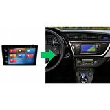 Toyota Auris - Araç Multimedya Ekran - 4GB 64GB - S - Black - 2013 - 2018 - 9 Inch - MYWAY - RED