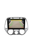 Hyundai i20 - Araç Multimedya Ekran - 2GB 32GB - Yuvarlak Analog - Silver - 2008 - 2012 - 9 Inch - H