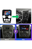 Jeep Wrangler - Araç Multimedya Ekran - 2GB 32GB - S - Black - 2007 - 2010 - 9 Inch - HIGH SOUND - V