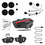DuoLink X02 Motosiklet Kask İnterkom Bluetooth Intercom Kulaklık Seti
