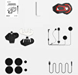DuoLink X01 PRO Motosiklet Kask İnterkom Bluetooth Intercom Kulaklık Seti
